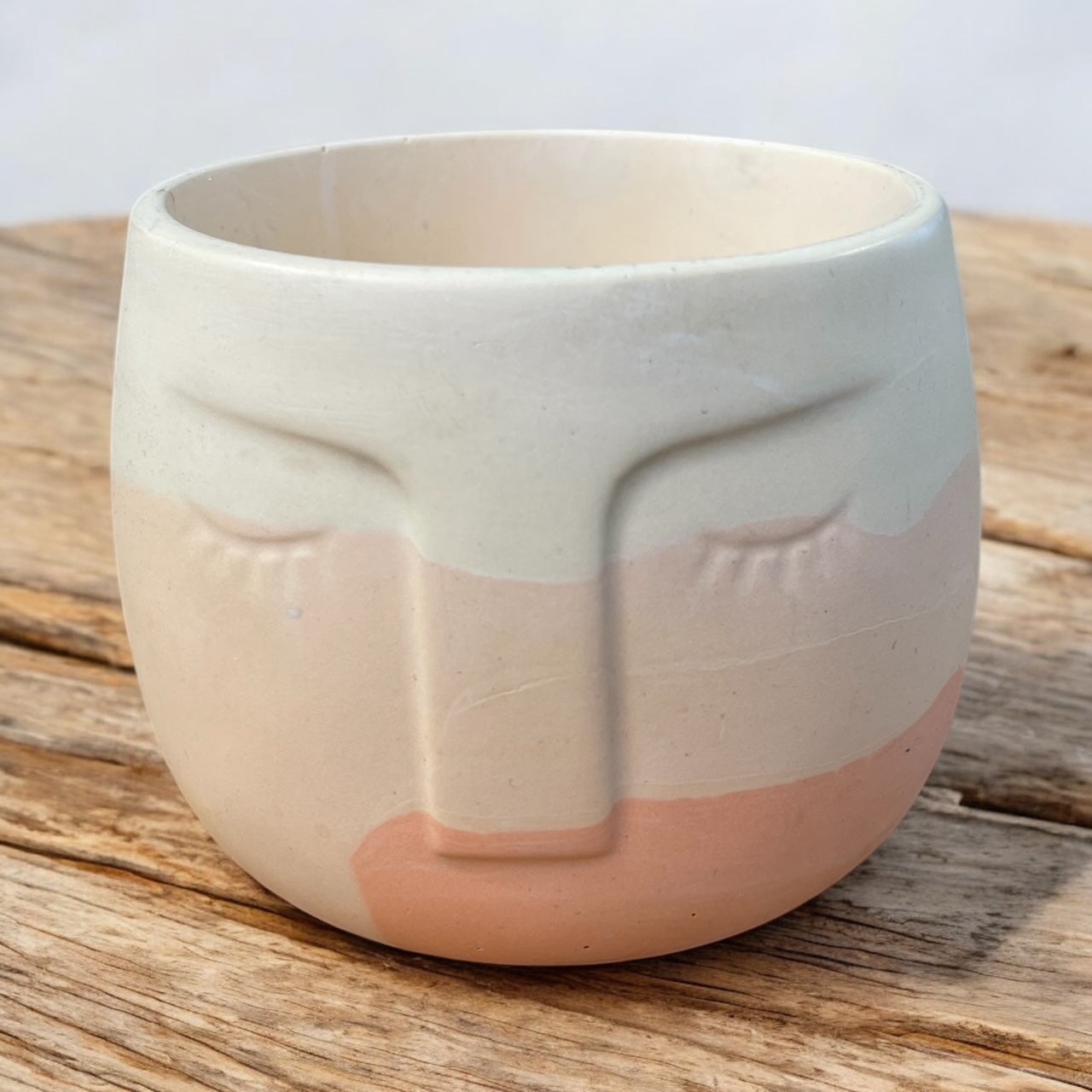 Serene Face Planter – Handmade Jesmonite Pot