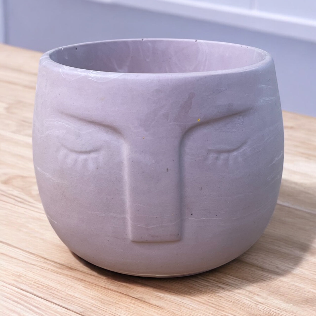 Serene Face Planter – Handmade Jesmonite Pot